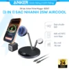 [NEW] Trạm sạc không dây 3in1 Anker Prime MagGo | Sạc nhanh iPhone 12–17, Apple Watch, AirPods – AirCool, NFC/App- B25X7