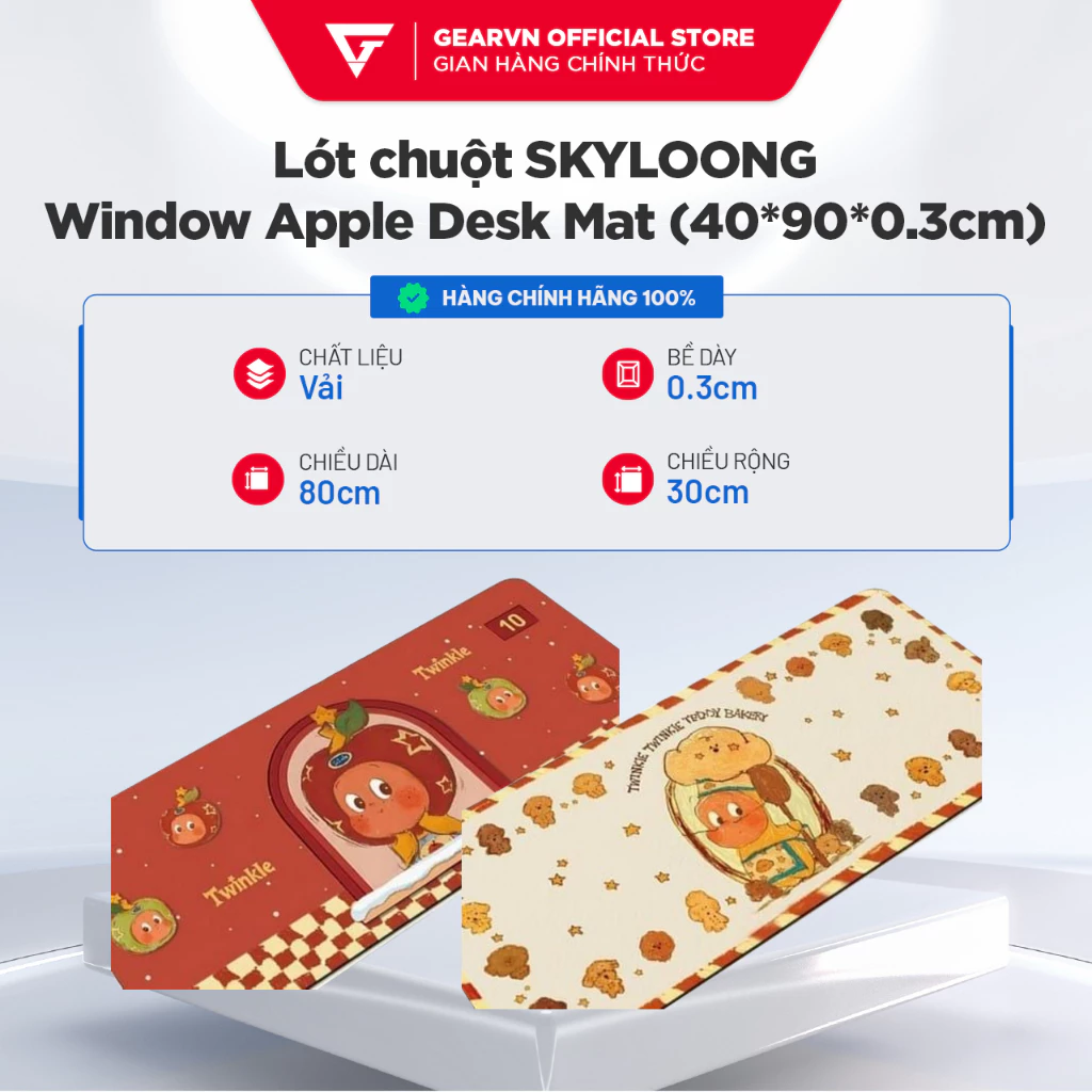 Lót chuột SKYLOONG Window Apple/ Puppy Star Desk Mat (40*90*0.3cm)