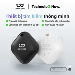 Thiết bị chống mất đồ GOOJODOQ tích hợp định vị GPS và báo động thông minh, tương thích với Android.