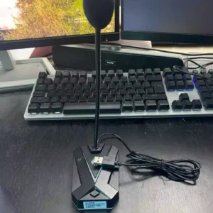 Micro Máy Tính, Laptop MK10 LED RGB Thu Âm Chống Nhiễu Kết Nối Jack USB Hoặc 3.5mm Dùng Live Stream