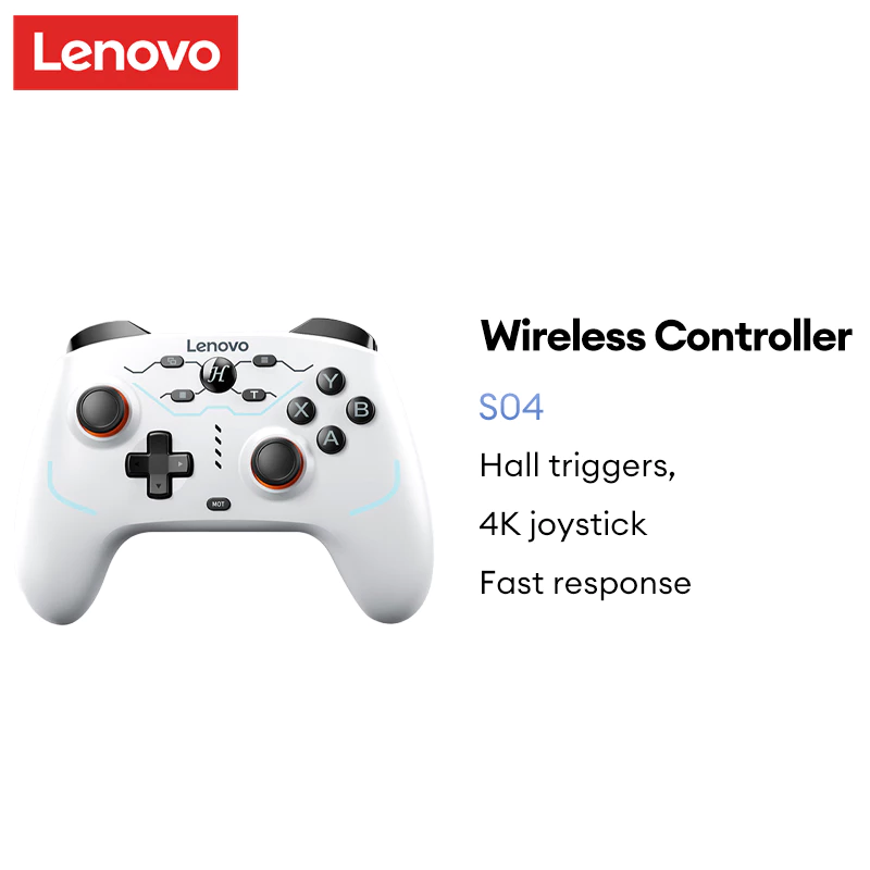 Bộ điều khiển Bluetooth Lenovo S04 Bộ điều khiển có dây Tay cầm chơi game cho phụ kiện chuyển đổi cần điều khiển cho TV / Android / IOS / PC