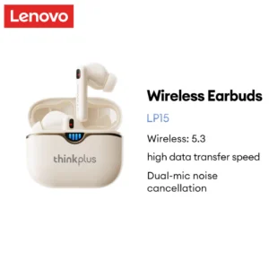 Tai nghe Bluetooth Lenovo LP15 IPX4 Tai nghe không dây chống nước thể thao Cuộc gọi HD có Mic Bluetooth5.3