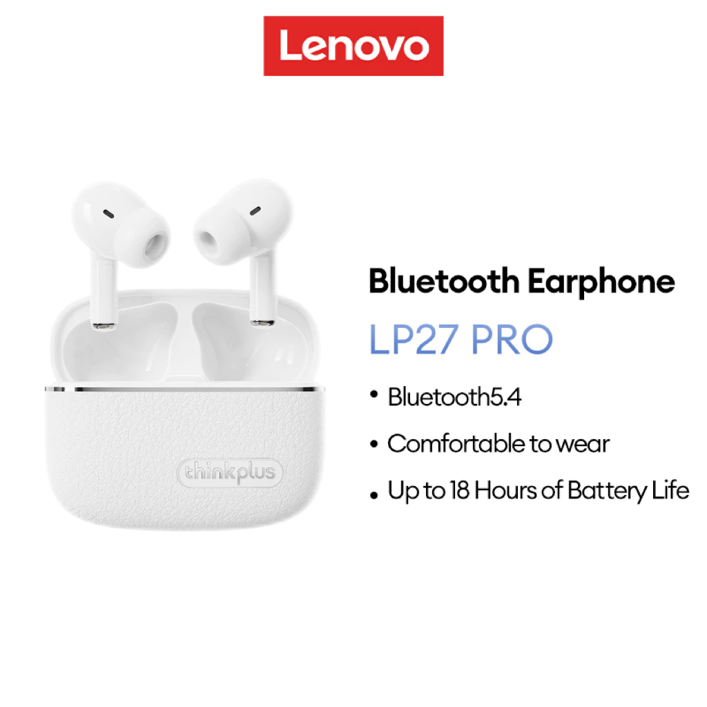 Tai nghe Bluetooth Lenovo LP27 PRO Thoải mái đeo Tai nghe chơi game có tuổi thọ pin siêu dài có micrô