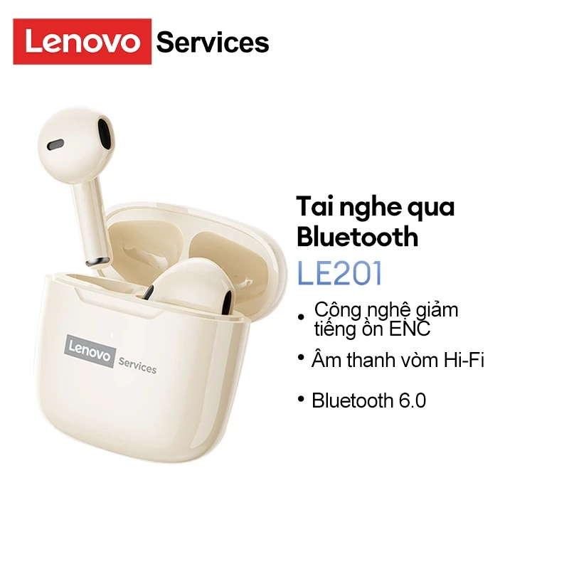 Tai nghe chơi game Lenovo LE201 Tai nghe Bluetooth Độ trễ thấp trong tai IPX4 Chất lượng âm thanh HIFI chống nước Bluetooth 6.0