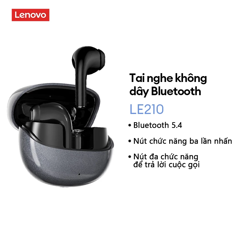 Tai Nghe Bluetooth Lenovo LE210 ENC thông minh Bass Tốt 24 Giờ Phát Nhạc Chống nước IPX5 Hi-Res