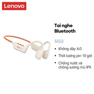 Tai nghe Bluetooth dẫn truyền xương Lenovo S102 Tai nghe IPX6 Âm nhạc thể thao chống nước