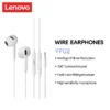 Tai nghe có dây Lenovo YF02 Chất lượng âm thanh độ nét cao Hiệu ứng giảm tiếng ồn thông minh Micro có độ nhạy cao Trò chơi thể thao điện tử Cuộc gọi HD không có độ trễ cảm biến