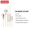 Tai nghe có dây Lenovo YF08 Chất lượng âm thanh độ nét cao Sơ đồ màu sắc thời trang Micrô độ nhạy cao Trò chơi thể thao điện tử Cuộc gọi HD Chống nước và bền bỉ