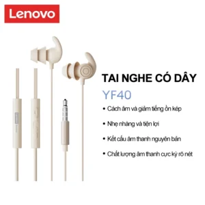Tai nghe có dây Lenovo YF40 Tai nghe ngủ cảm biến đám mây hoàn toàn mới với cách âm kép và giảm tiếng ồn Thoải mái và không áp lực bên Chất lượng âm thanh độ phân giải cao