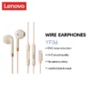 Tai nghe có dây Lenovo YF36 Chất lượng âm thanh HIFI Độ trễ thấp Cách âm và giảm tiếng ồn Micro độ phân giải cao Âm thanh vòm