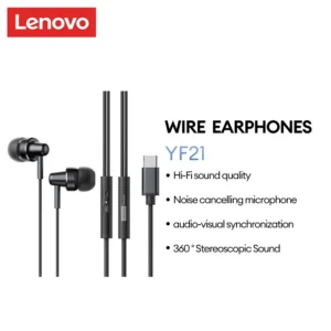 Tai nghe có dây Lenovo YF21 Hiệu ứng âm thanh cấp HIFI Độ trễ thấp Giảm tiếng ồn khi chơi game Micro độ phân giải cao Đồng bộ hóa âm thanh-visual