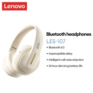 Lenovo LES-107 Bluetooth Headhone HIFI Hiệu Ứng Chất Lượng Âm Thanh Độ Nét Cao Cuộc Gọi Tiếng Ồn Pin Tuổi Thọ Dài Chống Mồ Hôi Và Thoải Mái Bluetooth 6.0