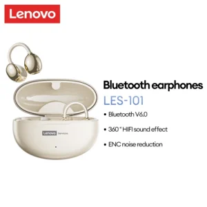 Tai nghe Bluetooth Lenovo LES-101TWS Chất lượng âm thanh HIFI 360 ° Hiệu ứng âm thanh không gian ENC Giảm tiếng ồn Thoải mái Cảm giác khi đeo Bluetooth 6.0