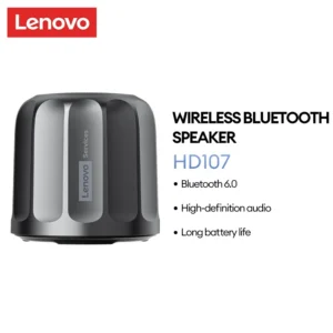 Loa Bluetooth Lenovo HD107 TWS Hi-Fi Stereo Độ phân giải cao Loa di động chất lượng âm thanh không mất mát Bluetooth 6.0