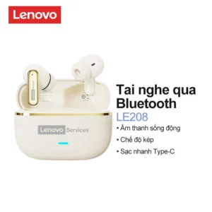 Tai nghe chơi game Lenovo LE208 Tai nghe Bluetooth Độ trễ thấp trong tai IPX5 Chất lượng âm thanh HIFI chống nước Bluetooth 6.0