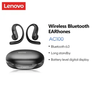 Tai nghe Bluetooth Lenovo AC100 OWS Chất lượng âm thanh HIFI Mức pin Màn hình kỹ thuật số Khử tiếng ồn Độ phân giải cao Chờ dài Bluetooth6.0