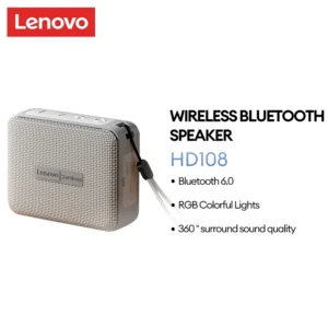 Loa Bluetooth Lenovo HD108 TWS Hi-Fi Stereo RGB Đèn Nhiều Màu Sắc Hai Thiết Bị Kết Nối Loa Di Động Bluetooth 5.4