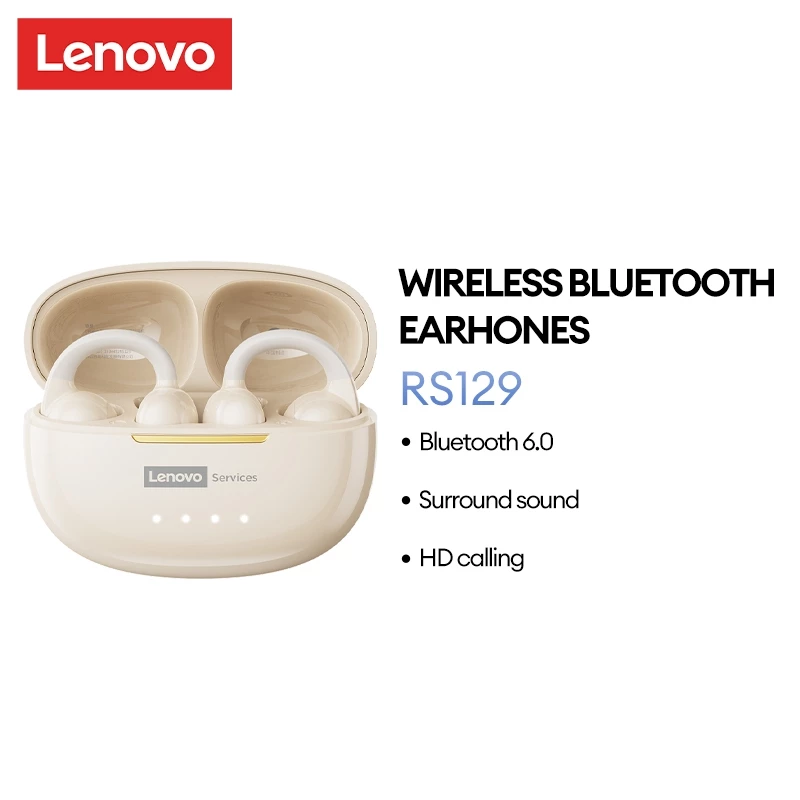 Tai nghe Bluetooth Lenovo RS129 OWS 360 ° Chất lượng âm thanh vòm Truyền định hướng HD gọi Bluetooth 6.0