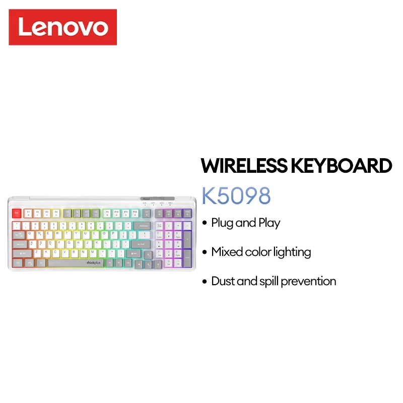 Bàn phím văn phòng có dây Lenovo K5098 Cắm và chạy Bàn phím chống bụi và lâu trôi tiện dụng