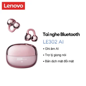 Tai nghe Bluetooth Lenovo LE302 AI Chất lượng âm thanh HIFI Dịch thời gian thực Đa ngôn ngữ Đi kèm với Trợ lý giọng nói Bluetooth 6.0
