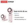 Quạt nhỏ tốc độ cao cầm tay Lenovo Sunyao FS005 Màn hình kỹ thuật số thông minh 3600mAh Làm mát lâu trôi Quạt di động gấp ba mục đích