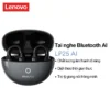 Lenovo LP25 Tai nghe Bluetooth AI dịch thuật thời gian thực đa ngôn ngữ, Âm thanh Hi-Fi, Trợ lý giọng nói thông minh, Bluetooth 5.4