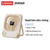 Quạt để bàn siêu mỏng Lenovo Sunyao FS002 Màn hình kỹ thuật số thông minh Điều chỉnh nhiều cấp độ Tuổi thọ pin dài Quạt có thể gập lại