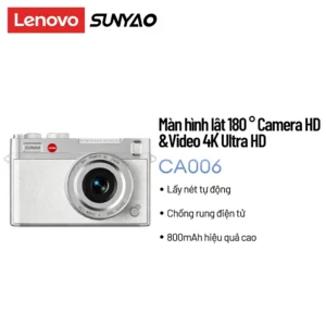Lenovo Sunyao CA006 180 ° Màn Hình Lật Camera Độ Nét Cao 16X Zoom Kỹ Thuật Số AF Tự Động Lấy Nét 800mAh Pin Hiệu Quả Tuổi Thọ Camera Di Động