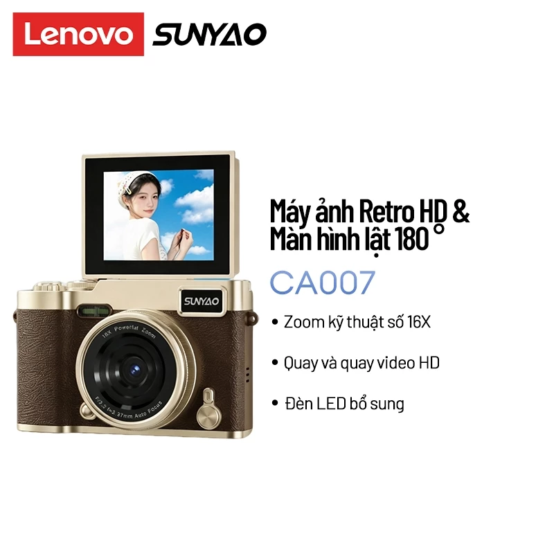 Lenovo Sunyao CA007 Camera cơ sở cổ điển độ phân giải cao 600mAh Tuổi thọ pin hiệu quả cao Đa chức năng Quay phim và ghi âm độ phân giải cao Camera tích hợp
