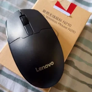Chuột không dây Lenovo N210 có thiết kế chống trượt, hình dáng tiện dụng, nhẹ, dễ mang theo, tương thích với nhiều thiết bị và thời lượng pin dài.