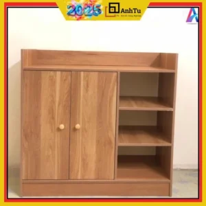 Kệ giày gỗ hiện đại cánh gỗ, phù hợp cho mọi gia đình chất gỗ MDF dày 12mm kích thước 80x80x30cm