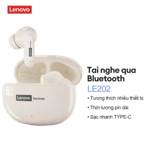 Tai nghe chơi game Lenovo LE202 Tai nghe Bluetooth Độ trễ thấp trong tai IPX4 Chất lượng âm thanh HIFI chống nước Bluetooth 5.3