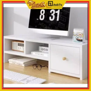 Kệ máy tính 1 cánh đa năng, tích hợp nhiều ngăn để được rất nhiều đồ, phong cách hiện đại