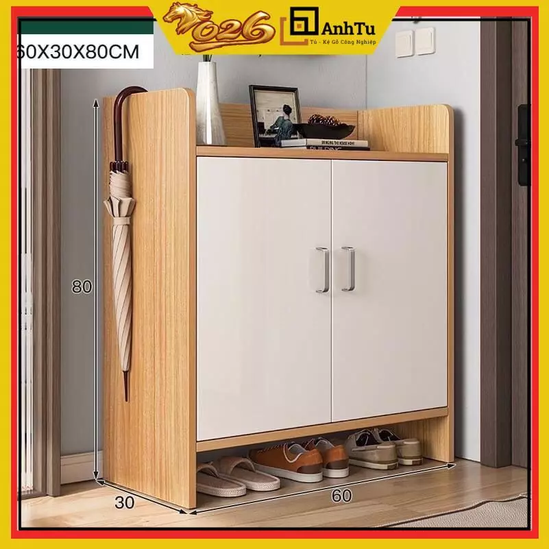 Tủ Giày mới nhất 2024 cánh trắng , Tủ giày thông minh sang trọng, phù hợp cho mọi gia đình kích thước 80x60x30cm