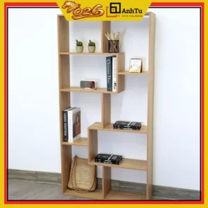 [FREESHIP] Kệ Sách Gỗ Chữ U, màu gỗ và màu trắng chất gỗ MDF ván dày 12mm, kích thước 130 x 60 cm