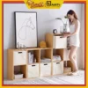 Kệ gỗ tổ ong 3 tầng màu gỗ, kệ sách tổ ong sang trọng, hiện đại, gọn gàng chất gỗ MDF (màu gỗ)