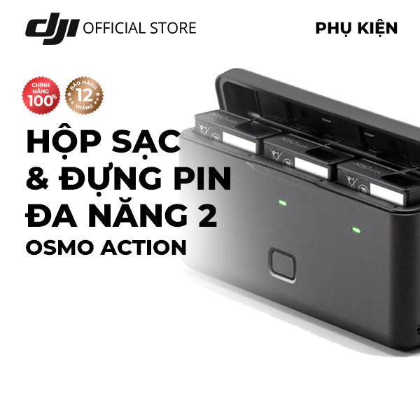 Hộp sạc pin đa năng 2 cho DJI Osmo Action phụ kiện cao cấp chính hãng