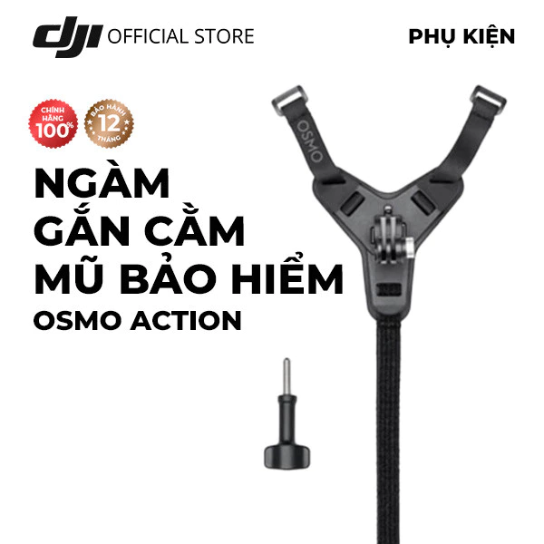 Ngằm gắn cằm mũ bảo hiểm cho DJI Osmo Action phụ kiện cao cấp chính hãng