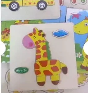 Tranh Gỗ Nổi 3D Ghép Hình Lắp Ráp - Đồ Chơi Xếp Hình Cho Bé Kích Thích Sáng Tạo,Tư Duy Cho Bé Size to 15x15