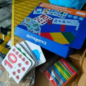 Đồ Chơi Toán Học Montessori – Hộp Toán Học Thẻ Ghép Số Và Que Tính – Bộ Toán Hươu Cho Bé