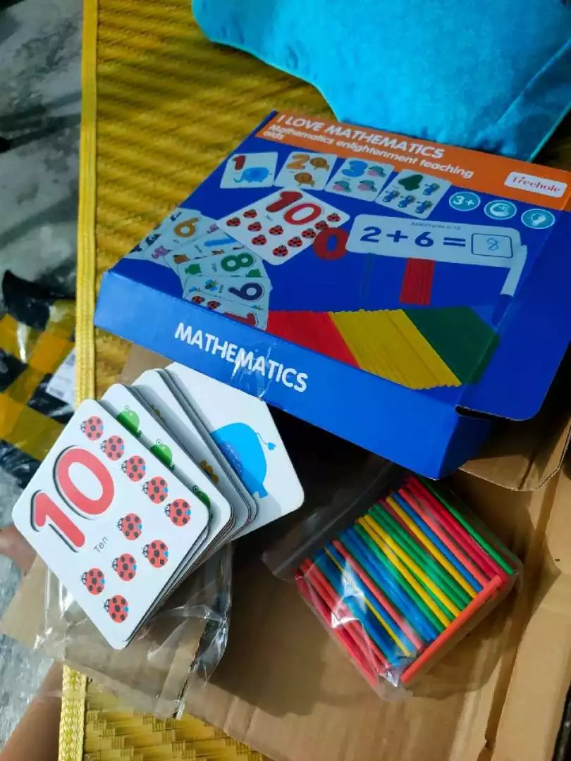 Đồ Chơi Toán Học Montessori – Hộp Toán Học Thẻ Ghép Số Và Que Tính – Bộ Toán Hươu Cho Bé