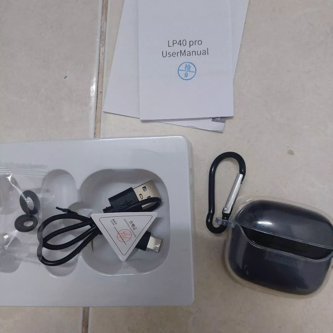 Tai nghe Lenovo LP40 Pro TWS Tai nghe Bluetooth Giảm tiếng ồn Cảm ứng thông minh Tai nghe chơi game có độ trễ thấp Bluetooth 5.3