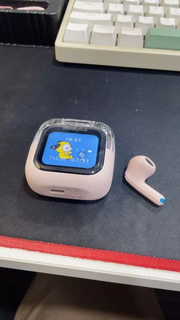 Tai nghe Bluetooth Lenovo LP70 Pro Màn hình màu cảm ứng thông minh với 5 chế độ điều khiển Bluetooth 5.4