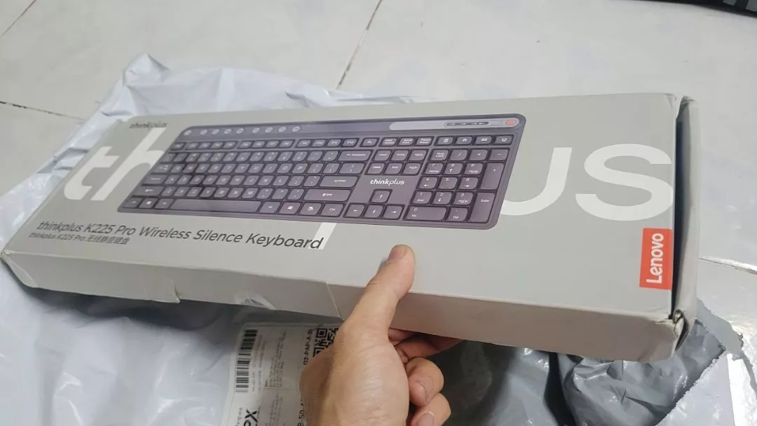 Bàn phím tông màu ánh sáng không dây Lenovo K225 Pro 2.4G Truyền ổn định không dây Tiết kiệm điện minh Nút tắt tiếng tuổi thọ cao