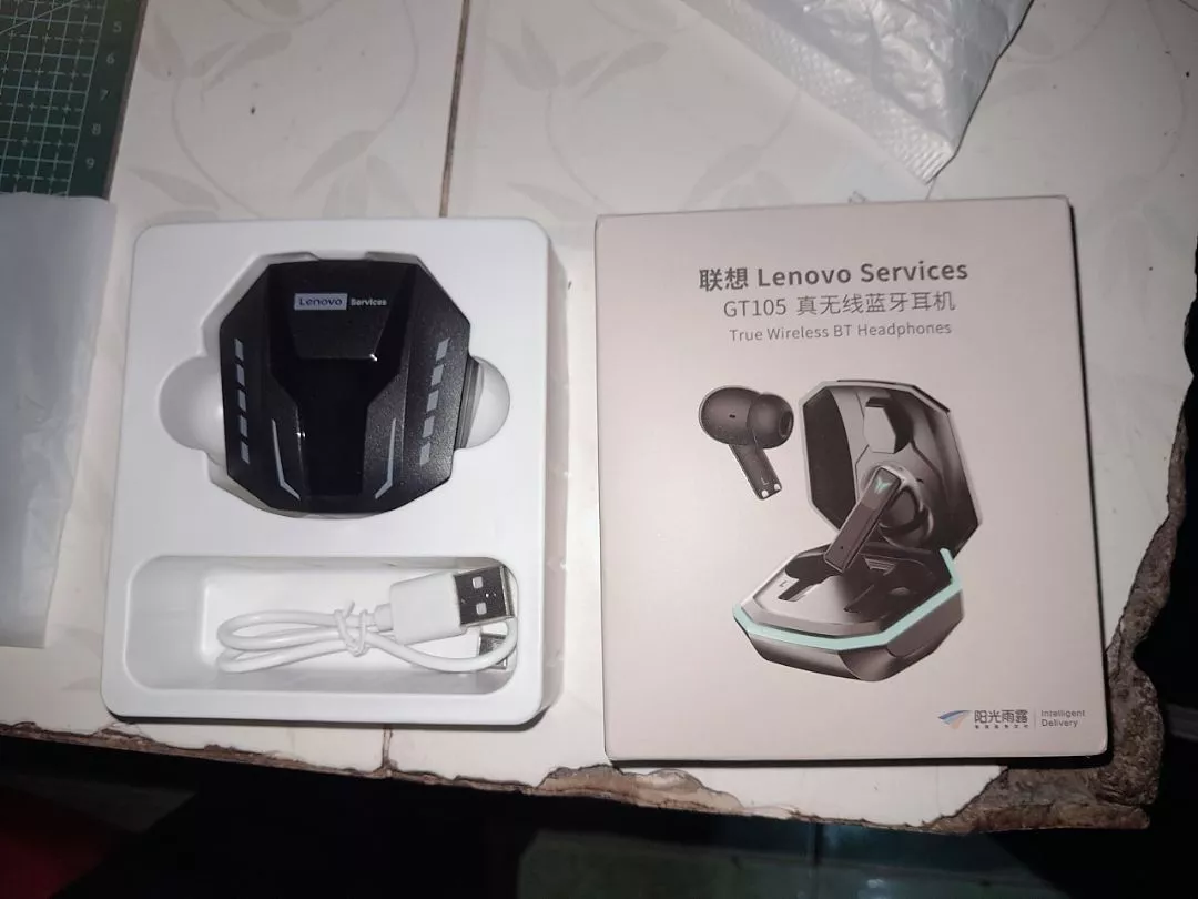 Tai nghe Bluetooth Lenovo GT105 TWS Esports Hiệu ứng âm thanh vòm không gian Giảm tiếng ồn cuộc gọi ENC Độ trễ siêu thấp Bluetooth 6.0