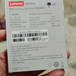 Tai nghe có dây Lenovo Y107 và Y107 Pro có micrô ENC Giảm tiếng ồn cuộc gọi thích ứng Hiệu ứng âm thanh mức độ HIFI Thiết kế nhẹ nửa tai