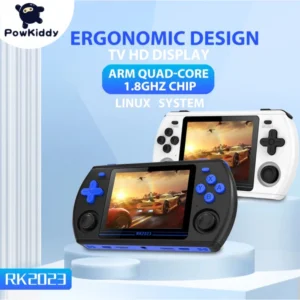 Máy chơi game cầm tay Powkiddy RK2023 mơi ra mắt, hỗ trợ MAME/N64/PS/CP3/NEOGEO/GBA/NES/SFC/MD/NDS | IZZYGAME