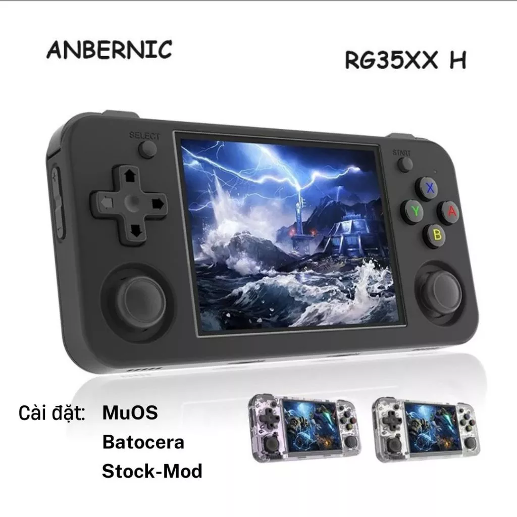 Anbernic RG35xx H mẫu máy cực hot mới ra mắt 12/2023 màn hình đẹp, cấu hình tối ưu, chơi psp, ps1 nes snes gba