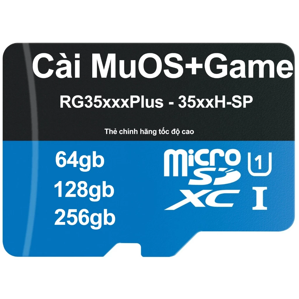 Thẻ nhớ cài sẵn MuOS + cop game cho Anbernic rg35xx plus 35xxh rg40xx cube rg34xx cop game port + bộ game chọn lọc hay.