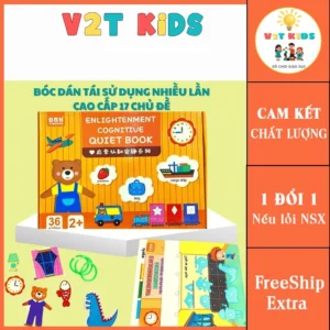 Học Liệu Bóc Dán Montessori Cho Bé, Học Liệu Busy Book Bóc Dán Thông Minh 17 Chủ Đề - Sách Bóc Dán Cho Bé Giáo Dục Sớm
